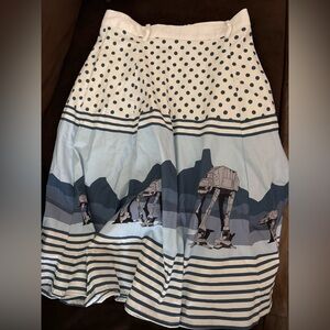 Her Universe Star Wars AT-AT Circle Skirt Light Blue and Navy, Medium.